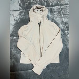 Zip up hoodie | small | beige